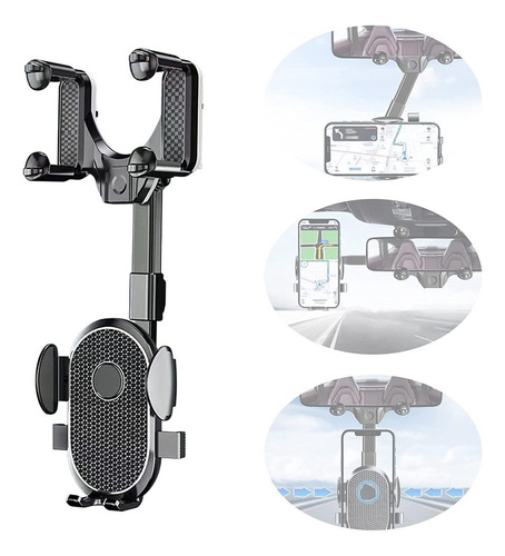 Soporte Para Teléfono Y Gps Para Espejo Retrovisor Para Coch