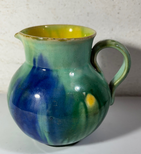 Antigua Jarra Cremera De Esmaltada Multicolor Oaxaca Multicolor (Usado)