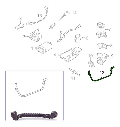 Tubo De Ventilación De Cárter Para Chevrolet, 3 Piezas