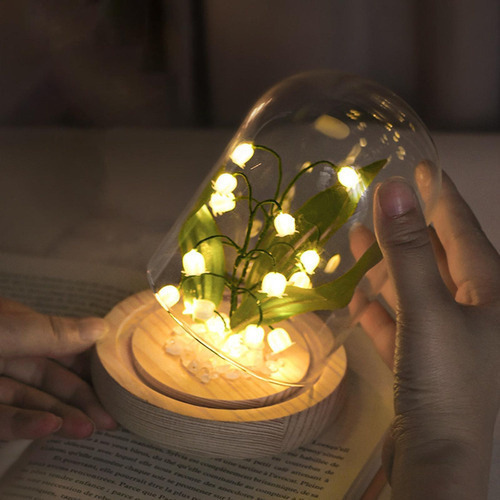 Luz Nocturna Con Forma De Flor De Lirio De Los Valles, Con F