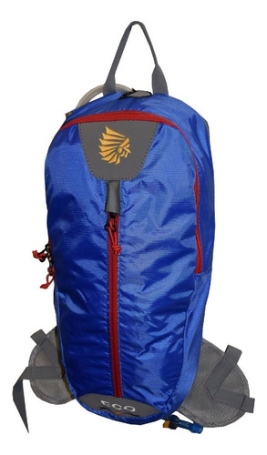 Mochila De Hidratacion 7 Lts Navajo Eco Bolsa De 2lts Color Azul/rojo
