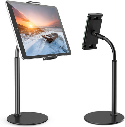 Soporte Metálico Para Tablets Celulares Flexible 360 Grados