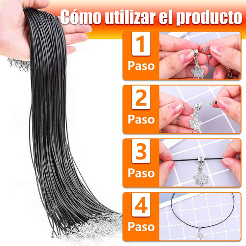 Cordon Cuerda Cuero 100pzs Cadena Collar Ajustable Joyería
