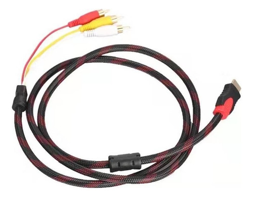 Cable Hdmi A 3 Rca Digital Audio Video Macho 1.5 Mts