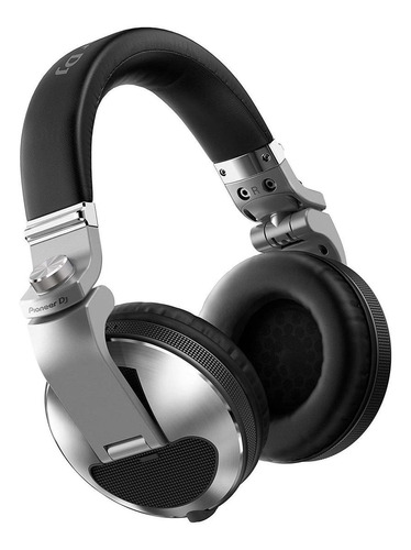 Fone de ouvido over-ear Pioneer HDJ-X10 prateado com luz LED