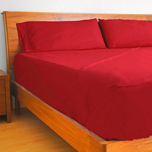 Sábanas Koala Microfibra Ultrasuave-matrimonial-elegir Color Color Rojo Diseño De La Tela Microfibra Ultrasuave