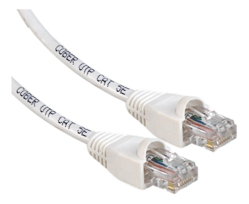 100 Metros Cable Utp Cat 5e Conectorizado Rj45 Blanco Cober