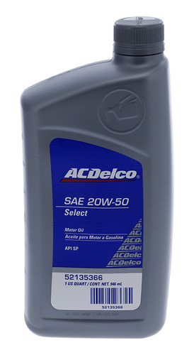 Aceite 20w50 Cuar Acdel Acdelco 52135366
