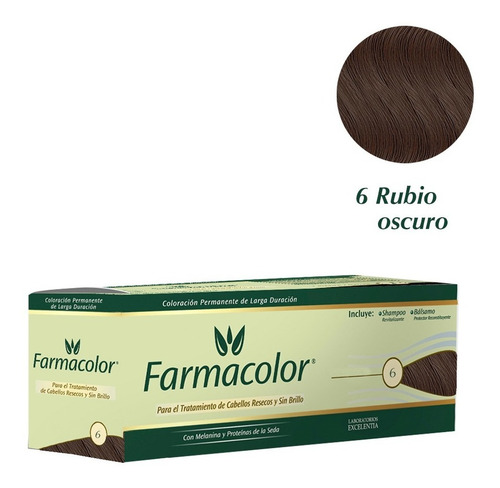 Imagen 1 de 3 de Farmacolor Indiv Rubio Oscuro N°6 X 1 Estuche. De Fábrica.