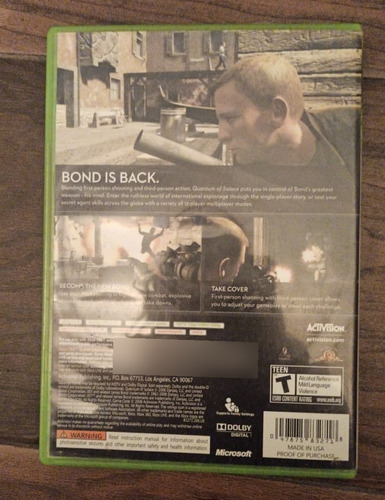 James Bond 007 Quantum Of Solace Xbox 360 (Usado)
