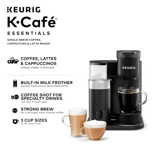 Keurig K-cafe Essentials Cafetera Electrica De Capsulas Negro (Usado)