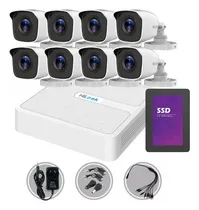 Comprar Kit Seguridad Hilook Dvr 8ch + 8 Camara 1080p 2mp Cctv + 1tb