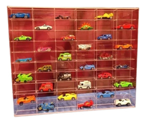 Organizador De Carritos Hot Wheels 60 Espacios En Acrílico