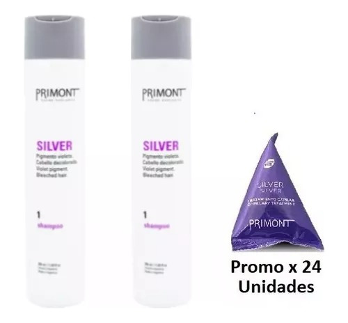 Kit Matizador 2 Shampoo Silver + 24 Tratamiento Silver