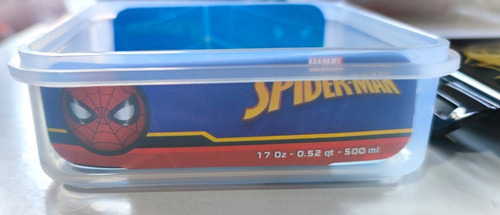Pote Tapper Contenedor De Comida Hermético 500 Ml Spiderman