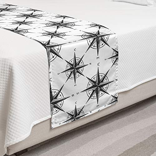 Juego De Corredor De Cama Brújula Y Fundas Almohada
