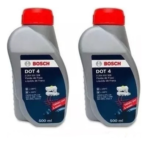 2 Fluido Oleo De Freio Dot 4 Dot4 Original Bosch 500ml