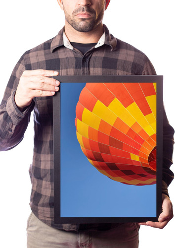 Quadro Moldurado Balão De Ar Quente Decoração A3