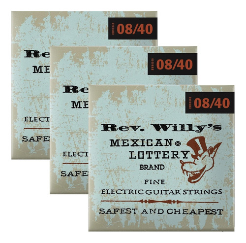 Reverendo Willy's Mexican Lottery Brand Cuerdas Guitarra