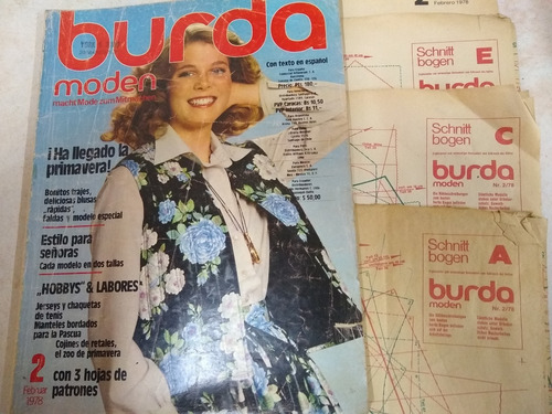 Revista Burda Moden Febero 1976 +patrones