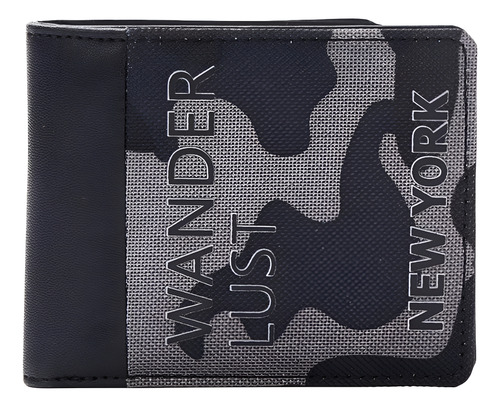 Billetera Hombre Wanderlust Negro Camuflado