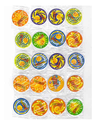 50 Tazos Nuevos Dragon Ball Z Surtidos Con Bolsita Sellada