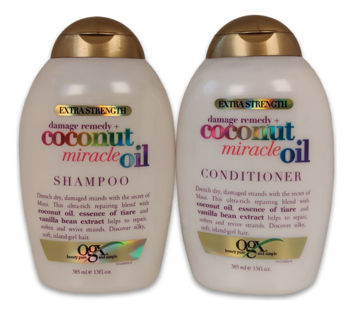 Pack Coconut Miracle Oil Shampoo + Acondicionador 13oz-385ml