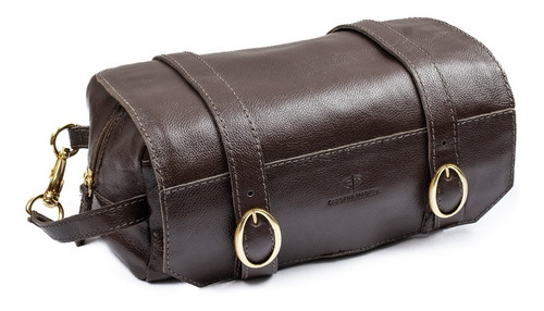 Imagem 1 de 6 de Necessaire Bolsa De Mão Couro Legítimo Cardena Madera