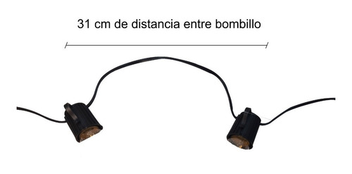 Imagen 4 de 10 de Lampara Extension De Bombillos Vintage Led Exteriores