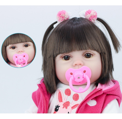 48cm Muñeca Bebé Reborn De Silicona Y Algodón, Regalo Niña