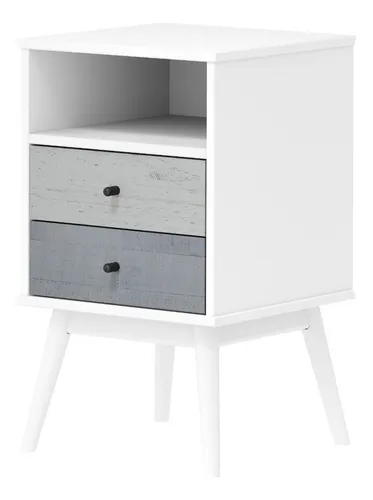 comprar Mesa De Luz Nordica Vintage, Armado Gratis, Madera- Ártico