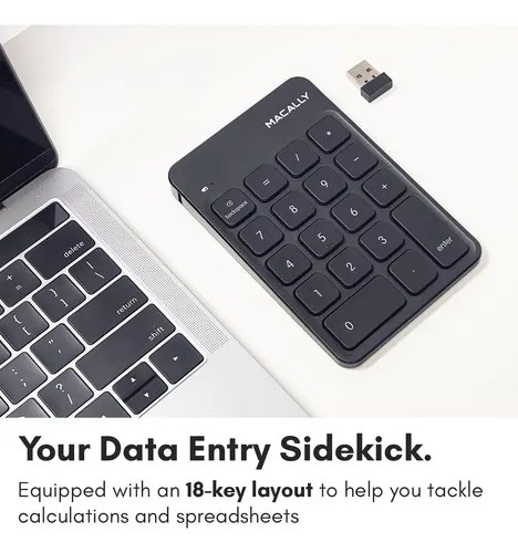 Teclado Numérico Inalámbrico Macally Rfnumkey 10 Teclas