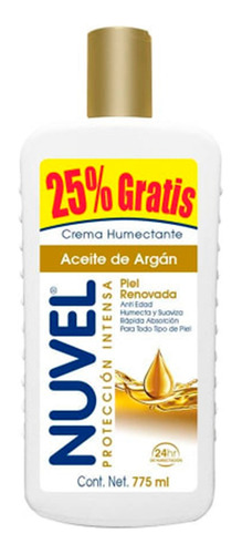 Creme Corporal Nuvel Pele Renovada Com Óleo de Argan 775ml