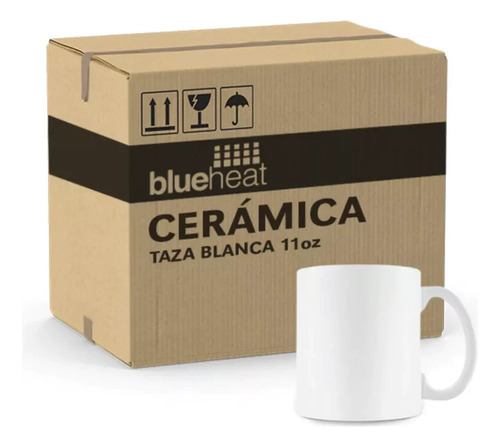 Tazas Blanca 11 Oz  Para Sublimar A Blue Heat Caja 36pzs