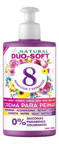 Crema Para Peinar Natural Duo-soft 8 Extractos Herbales