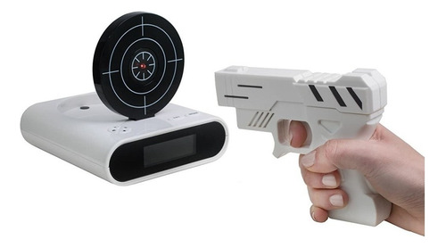 Reloj Despertador Alarma De Disparo De Pistola Creativa