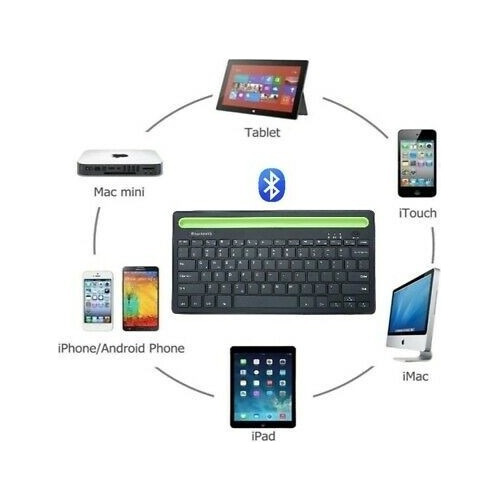 Teclado Bt Inalámbrico Recargable Tablet Android Ios