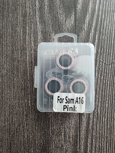 Vidrio Protector De Camara Para Samsung A16 Lisos Y C Strass Rosa Strass
