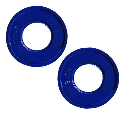 2x Placas De Peso Fraccional Placas De Cambio De Azul 0.5 Lb