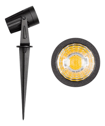 Kit 2x Espeto Jardim Led Mini Focco 3w 3000k Sth7702/30 Ip67 Cúpula Vidro Temperado Estrutura Preto