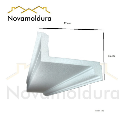 Roda-teto Roda Teto Isopor  Moldura Sanca S02 - 5 Metros