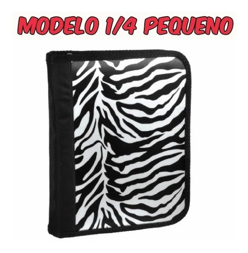 Fichário 1/4 Escolar Pequeno A5 Zebra Ref. 3078