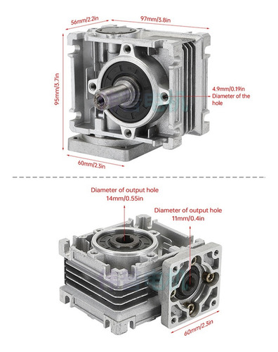 Reductor De Turbina Nmrv030-servo Motor Reducer 40 :1