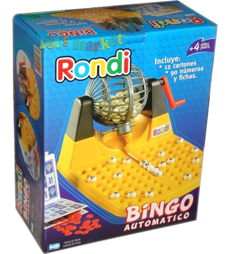 Bingo Automático Completo Con Bolillero Juego Familiar Rondi