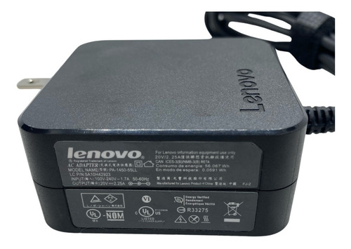Imagen 3 de 7 de Cargador Original Laptop Lenovo 20v 2.25a Mini Plug
