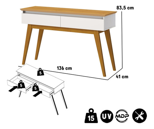 Arrimo Classic 2 Cajones 1.36mts - Be Design