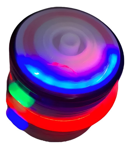 Pião Lançador Automático Sonoro Com Luz De Led Brinquedo