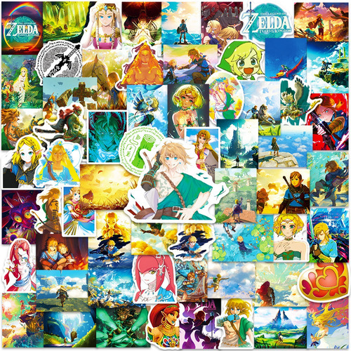 Zelda 50 Calcomanias Stickers Pvc Contra Agua Videojuego