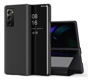 Funda Clear View Stand Para Samsung S10 Plus Negro