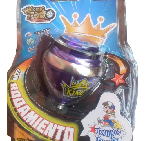 Trompo Turbo Galáctico De Cometa – Peonza De Batalla Con Anillo Metálico Y Punta Giratoria, Incluye Cuerda Y Estrella En Su Interior